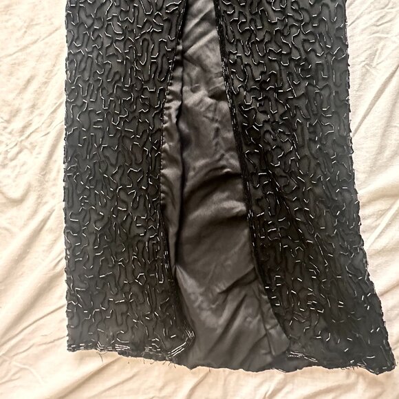 Vintage Laurence Kazar Black beaded gown - Picture 12 of 12